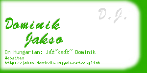 dominik jakso business card